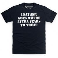Leather Versus Lycra T Shirt