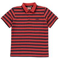 Lee Cooper Yarn Dye Stripe Polo Shirt Junior Boys