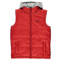 Lee Cooper Sweat Hooded Gilet Junior Boys