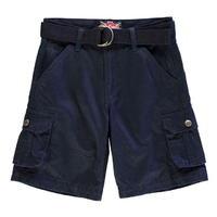 lee cooper belted cargo shorts junior boys