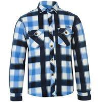 lee cooper lined fleece shirt junior boys