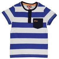 Lee Cooper Stripe Henley T Shirt Infant Boys