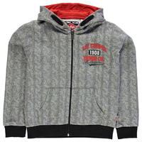 Lee Cooper Texture AOP Zip Hoody Junior Boys