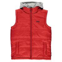 lee cooper sweat hooded gilet junior boys