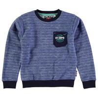 lee cooper textured aop crew sweater junior boys