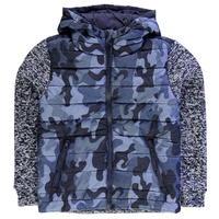 Lee Cooper Padded Knit Camo Jacket Junior Boys