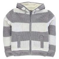 lee cooper stripe lined knit jacket junior boys