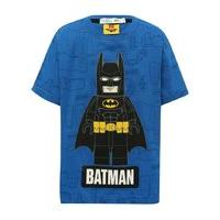 Lego Batman boys character blue graphic printed short sleeve round neck t-shirt - Blue