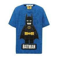 lego batman boys character blue graphic printed short sleeve round nec ...