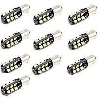 LED Car Light BA9S T4W Marker Reading Door Indicator Bulb 10 SMD 5630 12V DC Warm/White (10 Pieces)