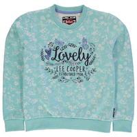 lee cooper textured aop crew sweater junior girls