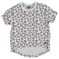 lee cooper all over print t shirt junior girls