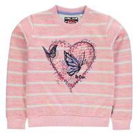 Lee Cooper Textured AOP Crew Sweater Junior Girls