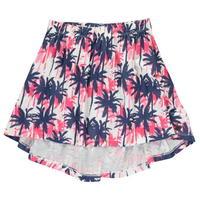 lee cooper aop dip hem skirt junior girls