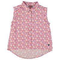 lee cooper sleeveless all over pattern shirt junior girls