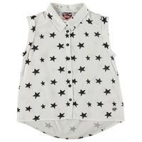 Lee Cooper Sleeveless All Over Pattern Shirt Junior Girls