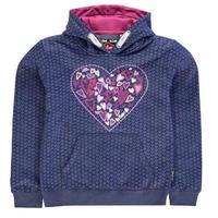 Lee Cooper Textured AOP Over The Head Hoody Girls