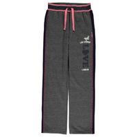 lee cooper glitzy open hem jogging bottoms junior girls