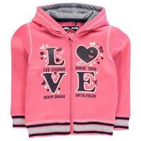 Lee Cooper Glitzy Zip Hooded Sweater Infant Girls