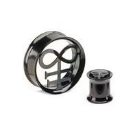 Leviathan Cross PVD Plated Tunnel Plugs - Size: 12.7mm