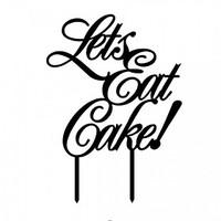 Let\'s Eat Cake Wedding Cake Topper