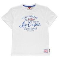 lee cooper ldn graphic t shirt junior boys