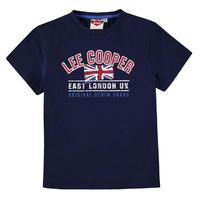 lee cooper ldn graphic t shirt junior boys