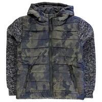 Lee Cooper Padded Knit Camo Jacket Junior Boys