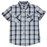 Lee Cooper Short Sleeve Checked Short Junior Boys