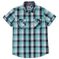 Lee Cooper Short Sleeve Checked Short Junior Boys