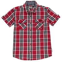 Lee Cooper Short Sleeve Checked Short Junior Boys