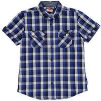 Lee Cooper Short Sleeve Checked Short Junior Boys