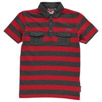 lee cooper yd stripe polo shirt junior boys