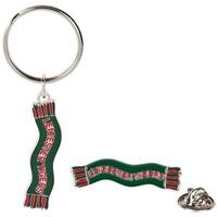 Leicester Tigers Scarf Badge And Keyring Set