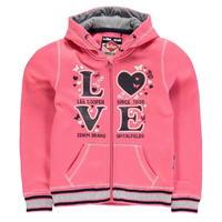 Lee Cooper Glitzy Zip Hoody Junior Girls