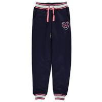 Lee Cooper Glitzy Closed Hem Jogging Bottoms Junior Girls