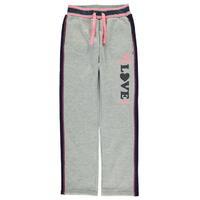 Lee Cooper Glitzy Open Hem Jogging Bottoms Junior Girls