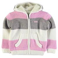 Lee Cooper Striped Knitted Hoody Infant Girls
