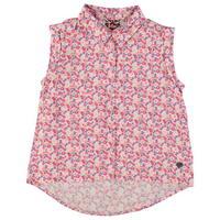 Lee Cooper Sleeveless All Over Pattern Shirt Junior Girls