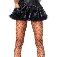 leg avenue wetlook petticoat skirt 2655