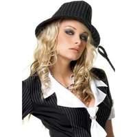 Leg Avenue - Pin Stipe Fedora Hat (a1008)