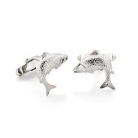 Leaping Salmon Sterling Silver Cufflinks