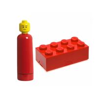 lego lunch box drinks bottle combo red
