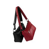 Leather Handbags (1 + 1 FREE), Black and Red, Leather