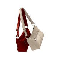 Leather Handbags (1 + 1 FREE), Red and Cream, Leather