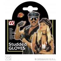 Leatherlook Studded Lace Lycra & Neon Gloves For Fancy Dress Costumes Accessory