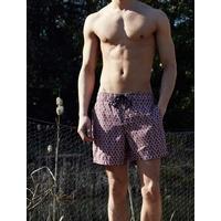 Le Shark Crevice Red Swim Trunks