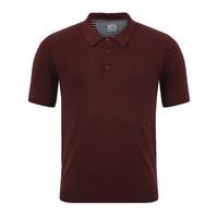 le shark joseph burgandy knitted polo