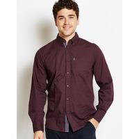 Le Shark Newington shirt in oxblood