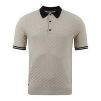 le shark franky cream textured polo